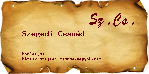 Szegedi Csanád névjegykártya